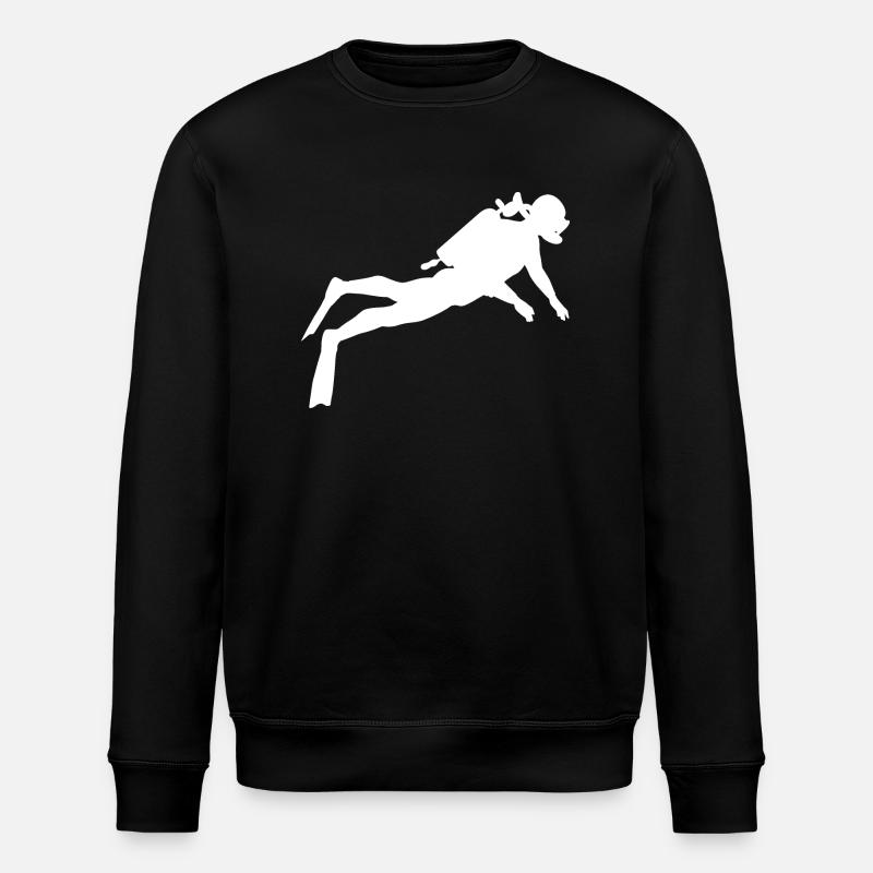 Plongeur en mer - Sweat bio ROLLER Stanley/Stella Unisexe - noir
