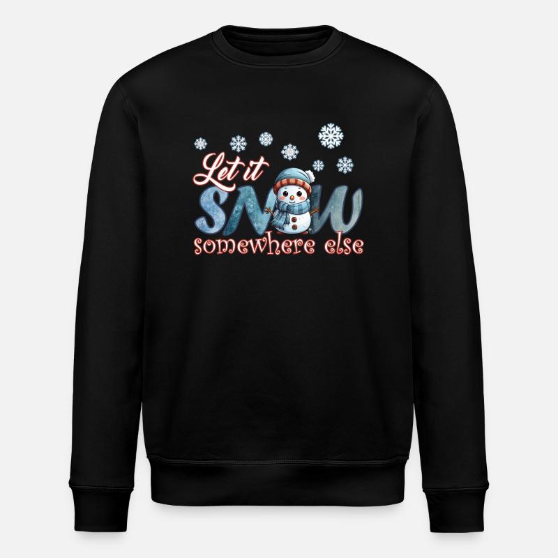 Qu’il neige - Sweat bio ROLLER Stanley/Stella Unisexe - noir