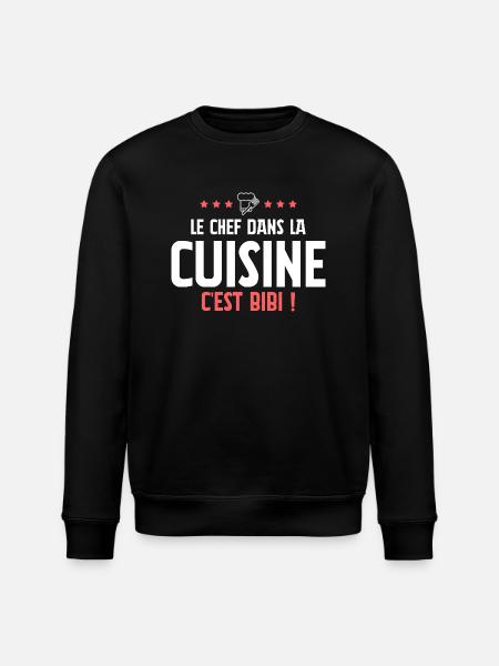 De chef-kok in de keuken is bibi! -Schort - Stanley/Stella Uniseks bio-sweatshirt ROLLER - zwart