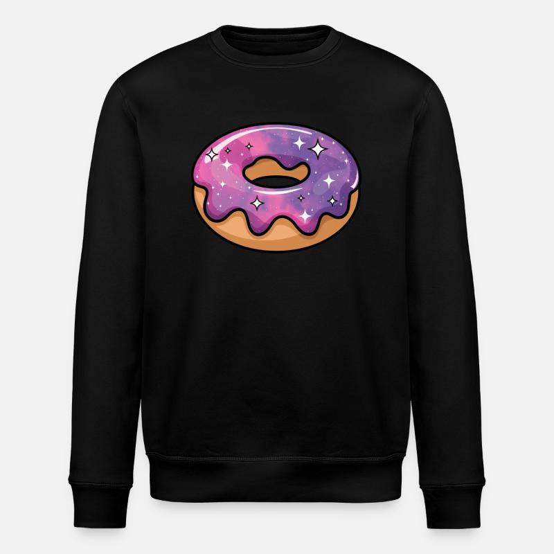 Cosmic Galaxy Donut - Stanley/Stella ROLLER Unisex Organic Sweatshirt - black