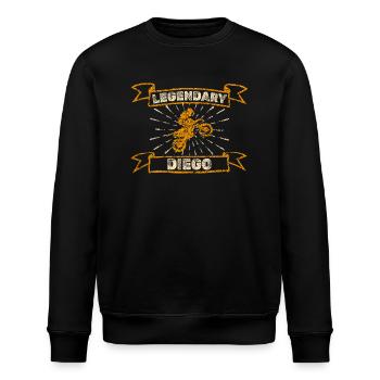 Diego - Stanley/Stella Unisex Bio-Sweatshirt ROLLER - Schwarz - Vorne - Nik (191cm)