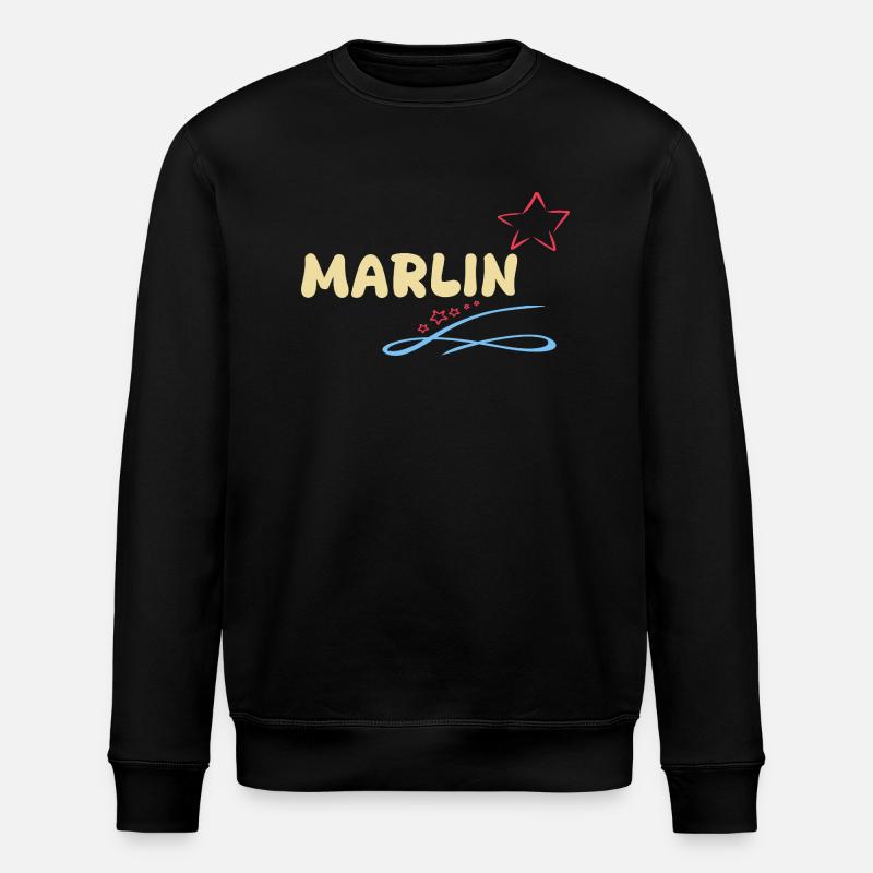 Marlin als Geschenk - Stanley/Stella Unisex Bio-Sweatshirt ROLLER - Schwarz
