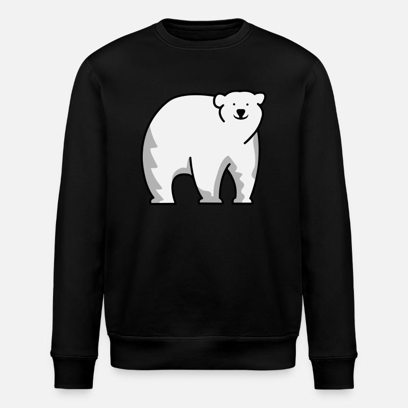 Eisbär - Stanley/Stella Unisex Bio-Sweatshirt ROLLER - Schwarz