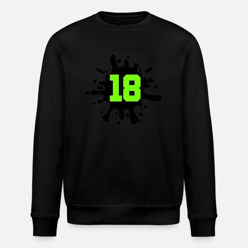 Farbklecks klecks 18 - Stanley/Stella Unisex Bio-Sweatshirt ROLLER - Schwarz
