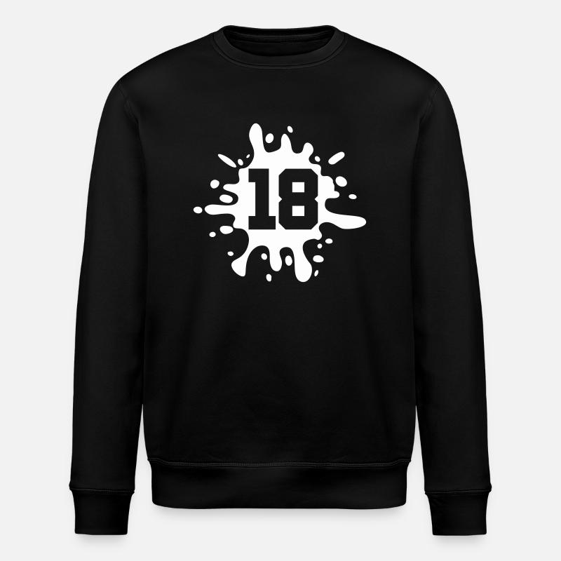 Farbklecks klecks 18 - Stanley/Stella Unisex Bio-Sweatshirt ROLLER - Schwarz