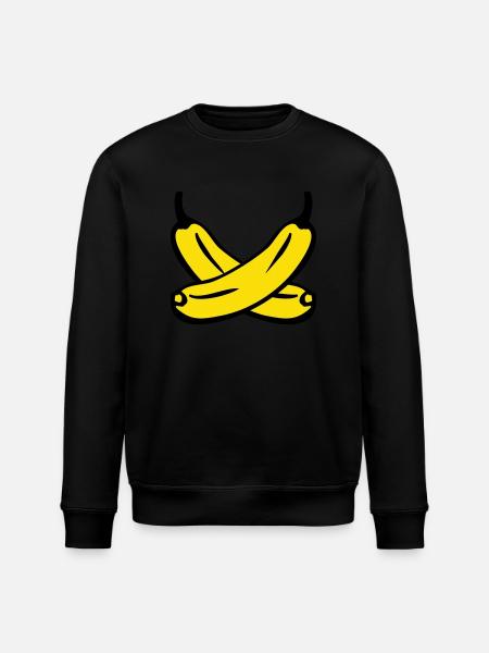 Bananen - Stanley/Stella Unisex Bio-Sweatshirt ROLLER - Schwarz