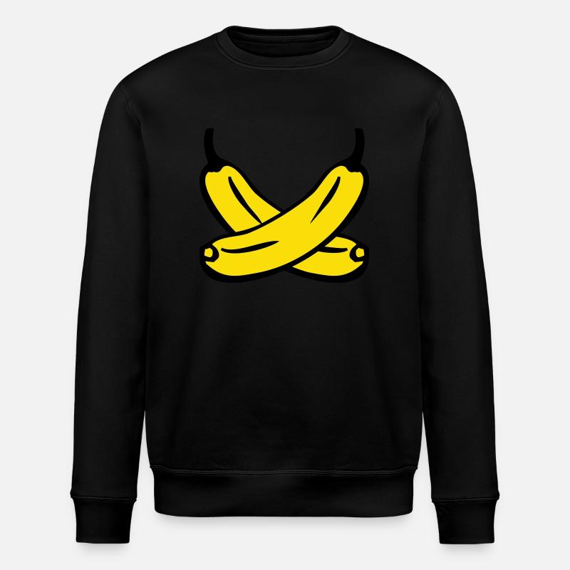 Bananen - Stanley/Stella Unisex Bio-Sweatshirt ROLLER - Schwarz
