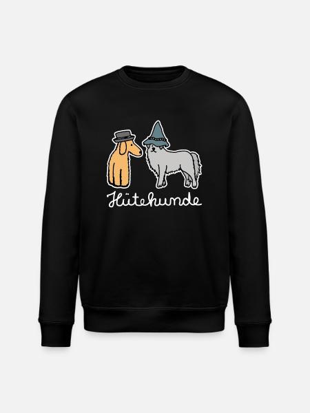 Hütehunde Hunde mit Hut Huetehund - Stanley/Stella Unisex Bio-Sweatshirt ROLLER - Schwarz