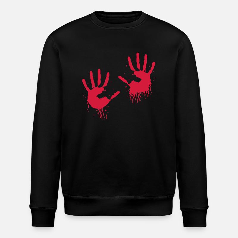 blood_hands - Stanley/Stella ROLLER Unisex Organic Sweatshirt - black