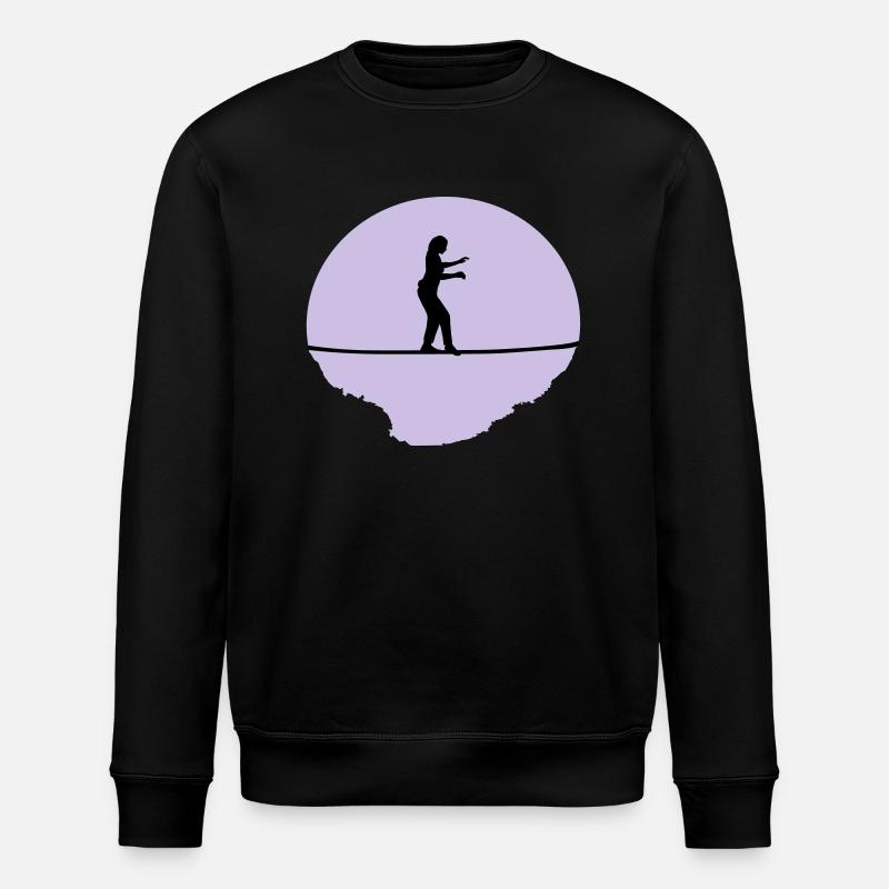 Slacklining Woman - Stanley/Stella ROLLER Unisex Organic Sweatshirt - black