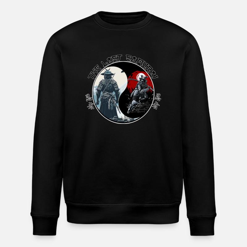 ying yang samurai - Stanley/Stella Unisex Bio-Sweatshirt ROLLER - Schwarz
