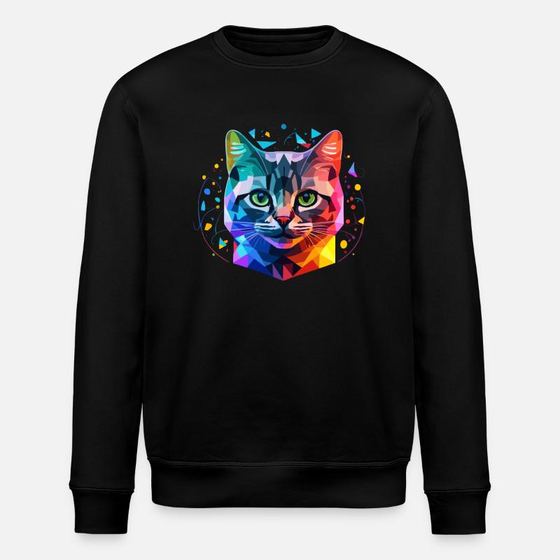 Cat - Stanley/Stella Unisex Bio-Sweatshirt ROLLER - Schwarz