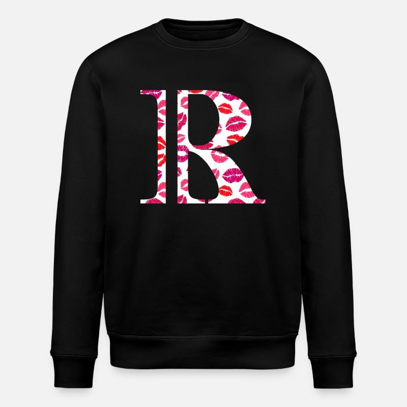 Lettre r bisous - Sweat bio ROLLER Stanley/Stella Unisexe - noir