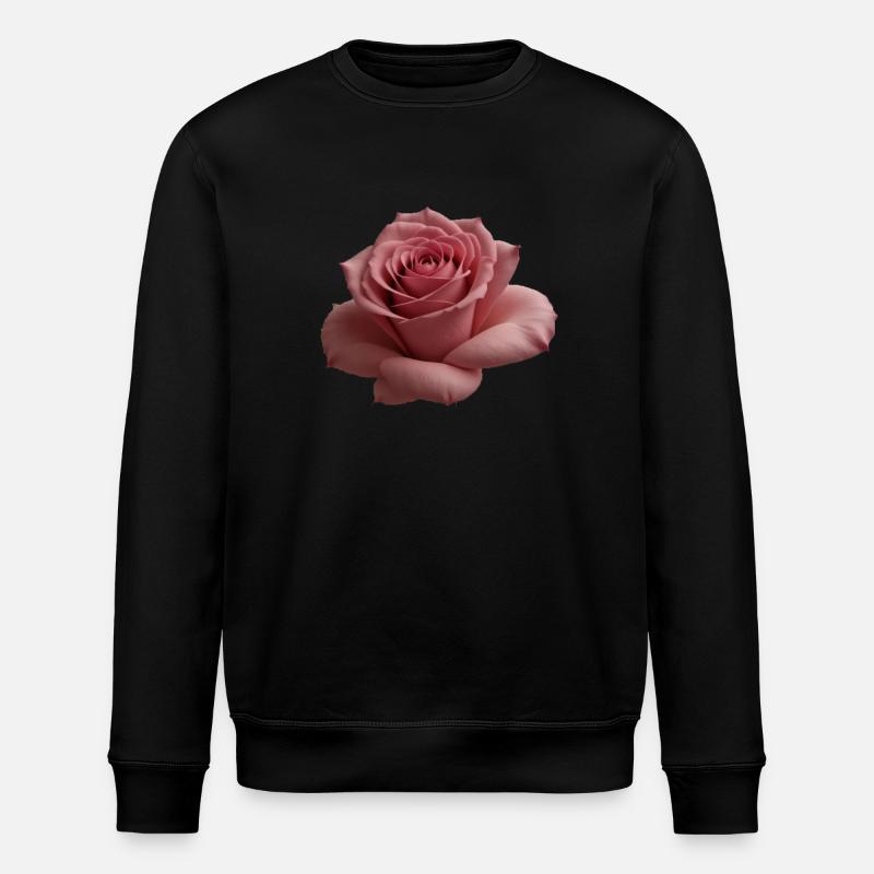 Rose groß - Stanley/Stella Unisex Bio-Sweatshirt ROLLER - Schwarz