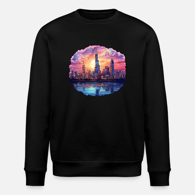 Skyline - Stanley/Stella Unisex Bio-Sweatshirt ROLLER - Schwarz