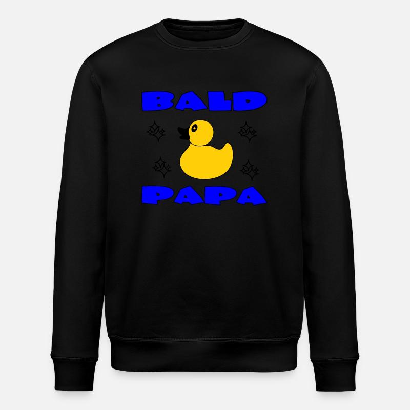 KAHLKÖPFIGER PAPA - Stanley/Stella Unisex Bio-Sweatshirt ROLLER - Schwarz