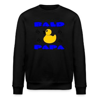 BALD PAPA - Stanley/Stella ROLLER Unisex Organic Sweatshirt - black - Front - Nik (191cm)