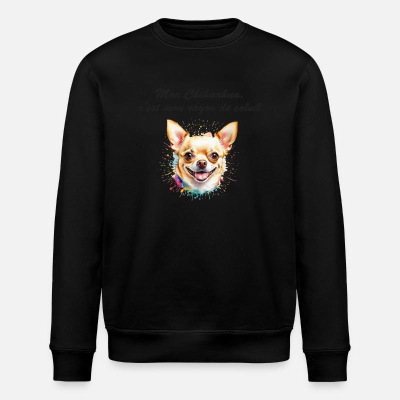 Chihuahua rayon de soleil - Sweat bio ROLLER Stanley/Stella Unisexe - noir