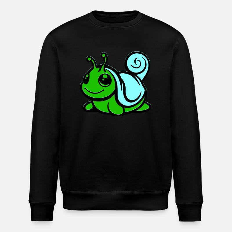 schnecke comic - Stanley/Stella Unisex Bio-Sweatshirt ROLLER - Schwarz