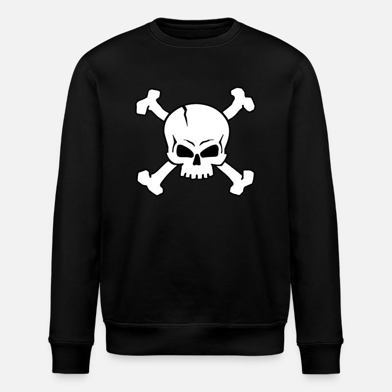 CRÂNE CROISÉ - 2C (W) - Sweat bio ROLLER Stanley/Stella Unisexe - noir