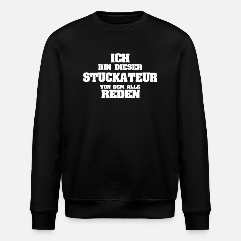 Plasterer as a profession - Stanley/Stella ROLLER Unisex Organic Sweatshirt - black