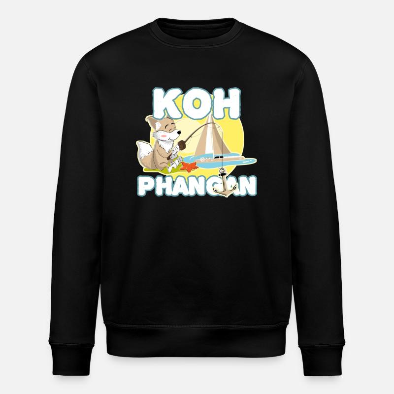 Voile Pêche k8h phangan - Sweat bio ROLLER Stanley/Stella Unisexe - noir
