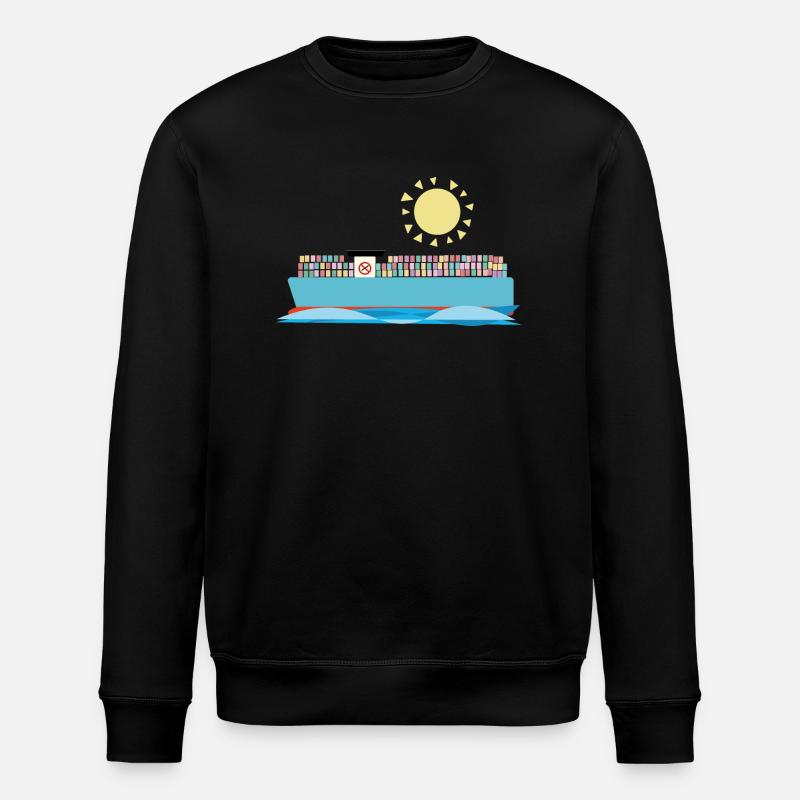 Container Ship - Stanley/Stella ROLLER Unisex Organic Sweatshirt - black