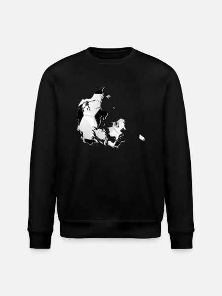 Denmark map frames real football - Stanley/Stella ROLLER Unisex Organic Sweatshirt - black