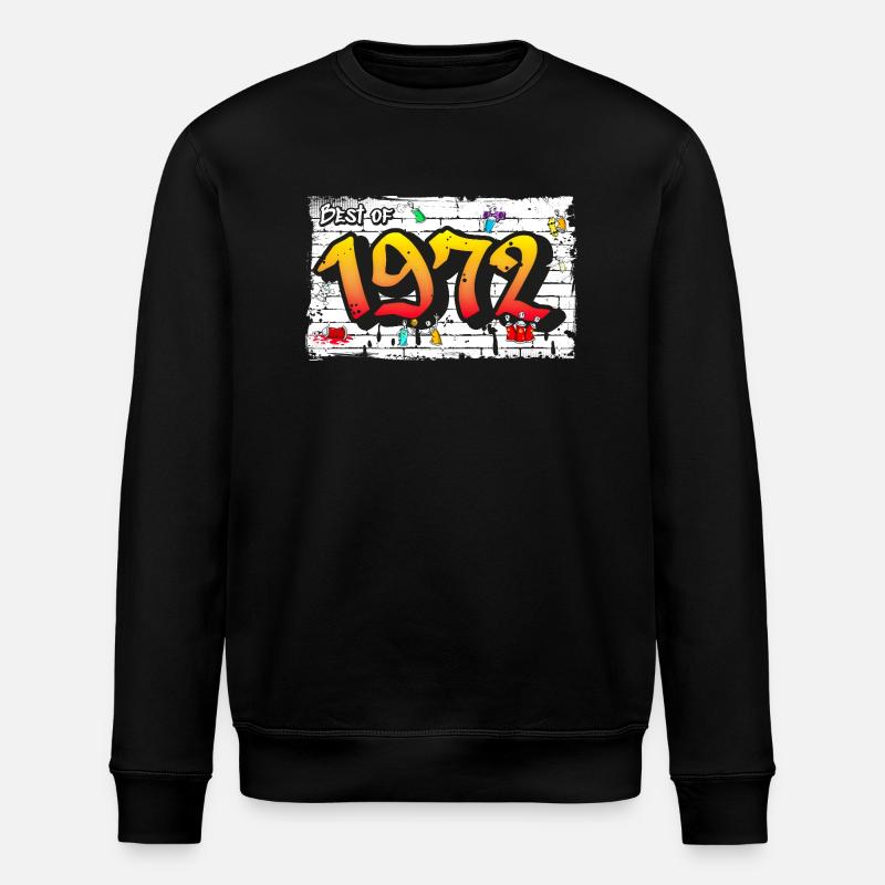 Graffiti rétro 1972 – 53 ans d’audace - Sweat bio ROLLER Stanley/Stella Unisexe - noir