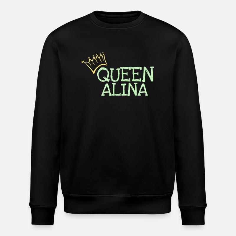 First name Alina - Stanley/Stella ROLLER Unisex Organic Sweatshirt - black