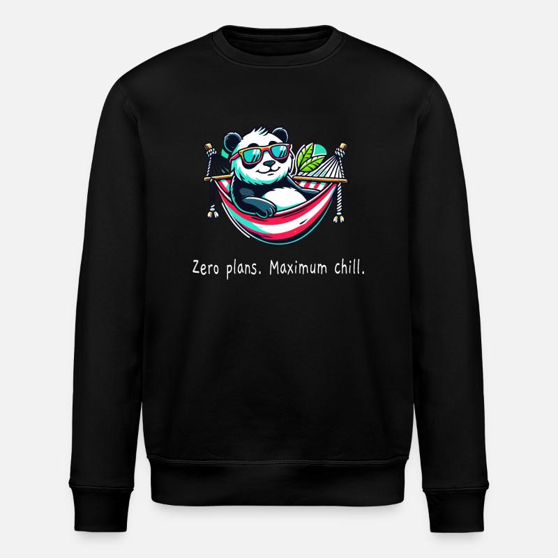 Panda Zero Plans - Stanley/Stella Unisex Bio-Sweatshirt ROLLER - Schwarz
