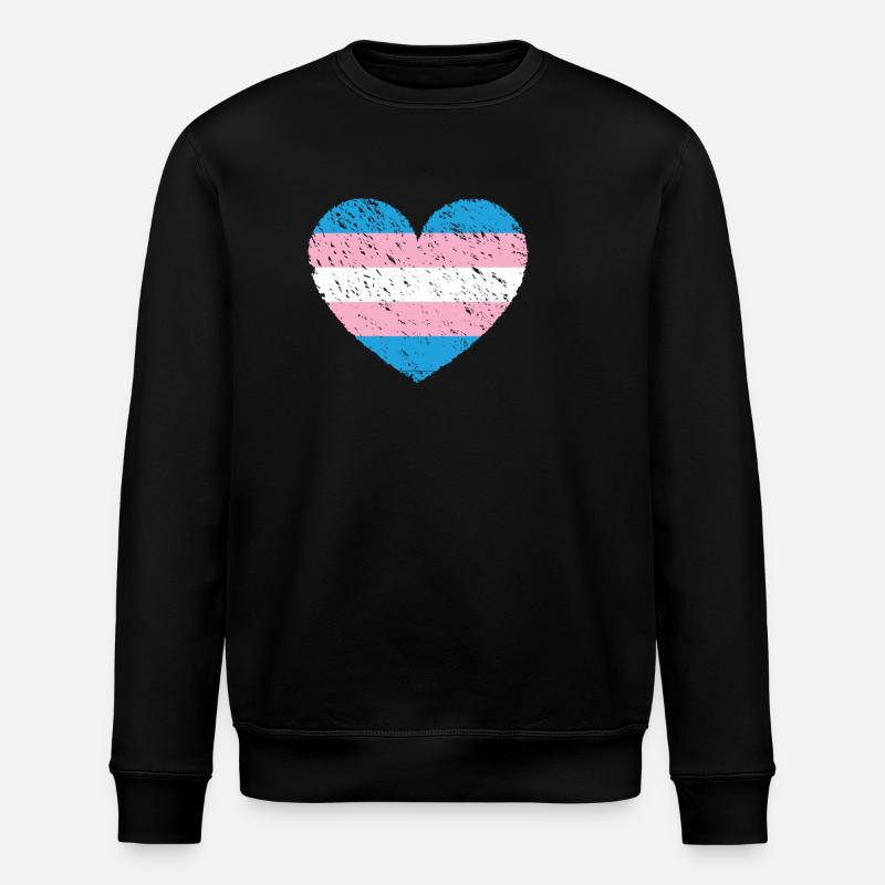Transgender Trans LGBT Pride - Stanley/Stella ROLLER Unisex Organic Sweatshirt - black