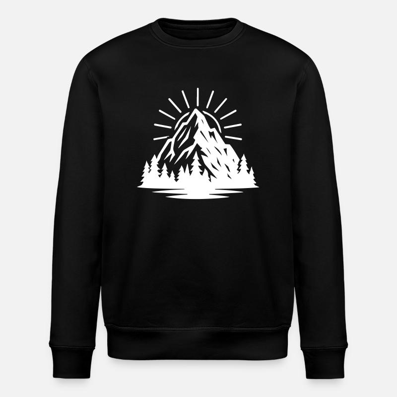 Berg Wald Symbol - Stanley/Stella Unisex Bio-Sweatshirt ROLLER - Schwarz