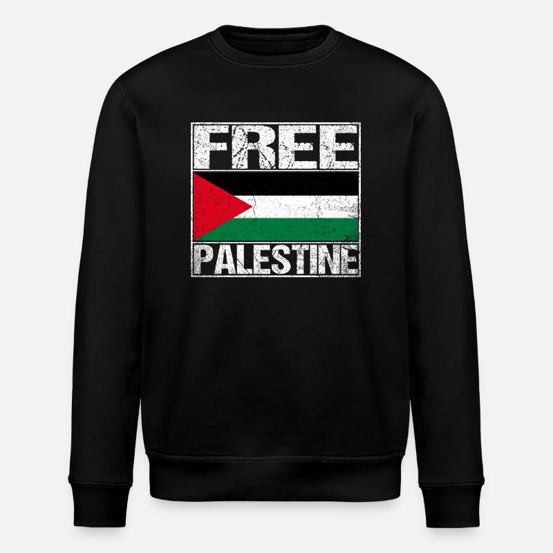Free Palestine Flagge - Stanley/Stella Unisex Bio-Sweatshirt ROLLER - Schwarz