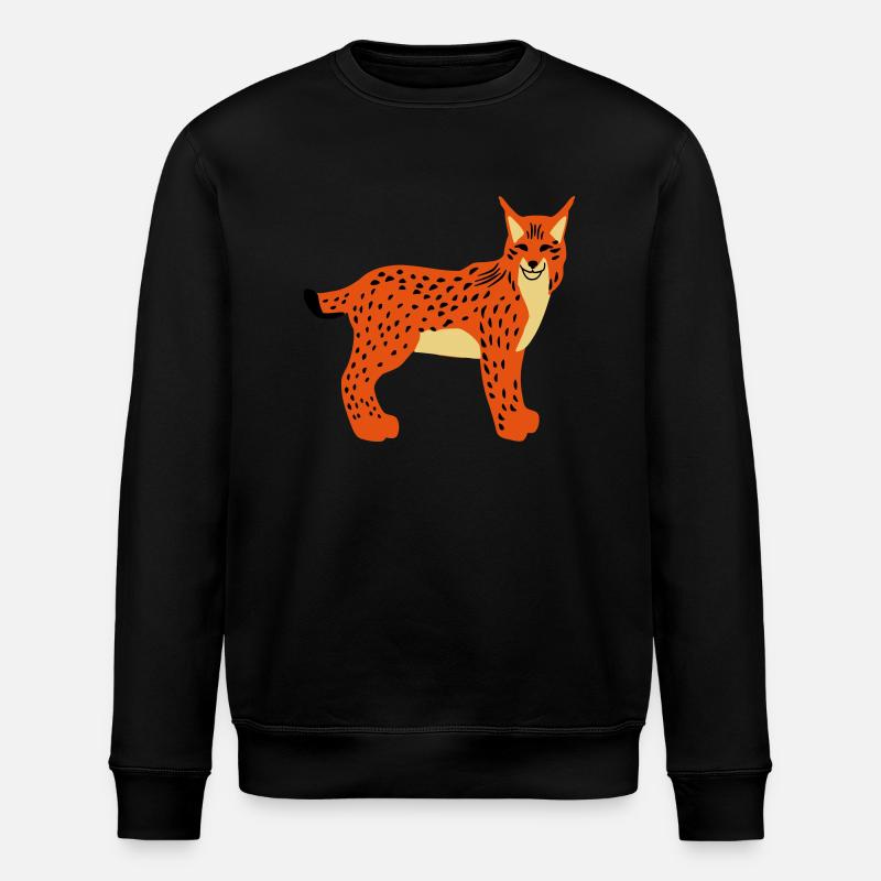 Vecteur avant tête de Lynx - Sweat bio ROLLER Stanley/Stella Unisexe - noir