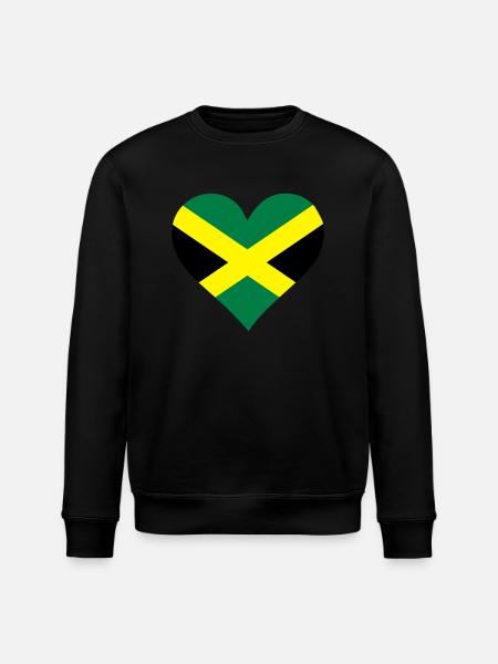 A heart for Jamaica - Stanley/Stella ROLLER Unisex Organic Sweatshirt - black