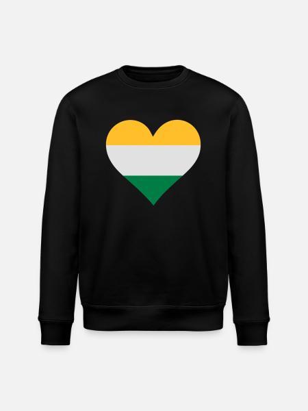 A heart for India - Stanley/Stella ROLLER Unisex Organic Sweatshirt - black