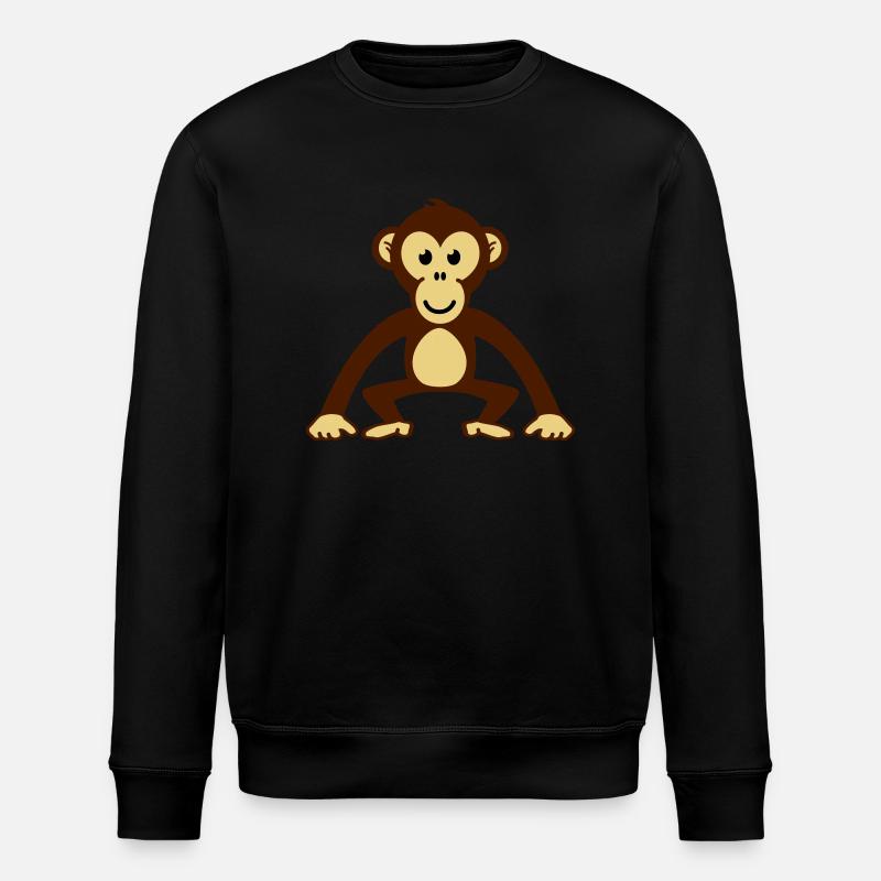 monkey__f3 - Stanley/Stella Unisex Bio-Sweatshirt ROLLER - Schwarz