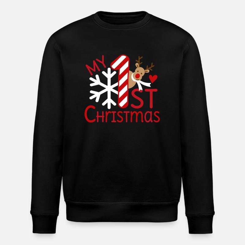 My First Christmas - Stanley/Stella ROLLER Unisex Organic Sweatshirt - black