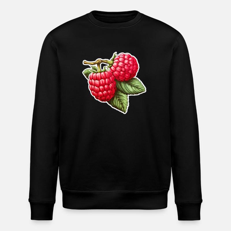 Himbeere Doppelfrucht - Stanley/Stella Unisex Bio-Sweatshirt ROLLER - Schwarz