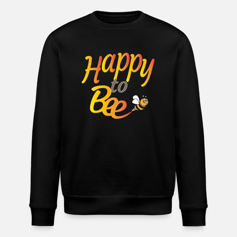 Glücklich zu sein - Stanley/Stella Unisex Bio-Sweatshirt ROLLER - Schwarz