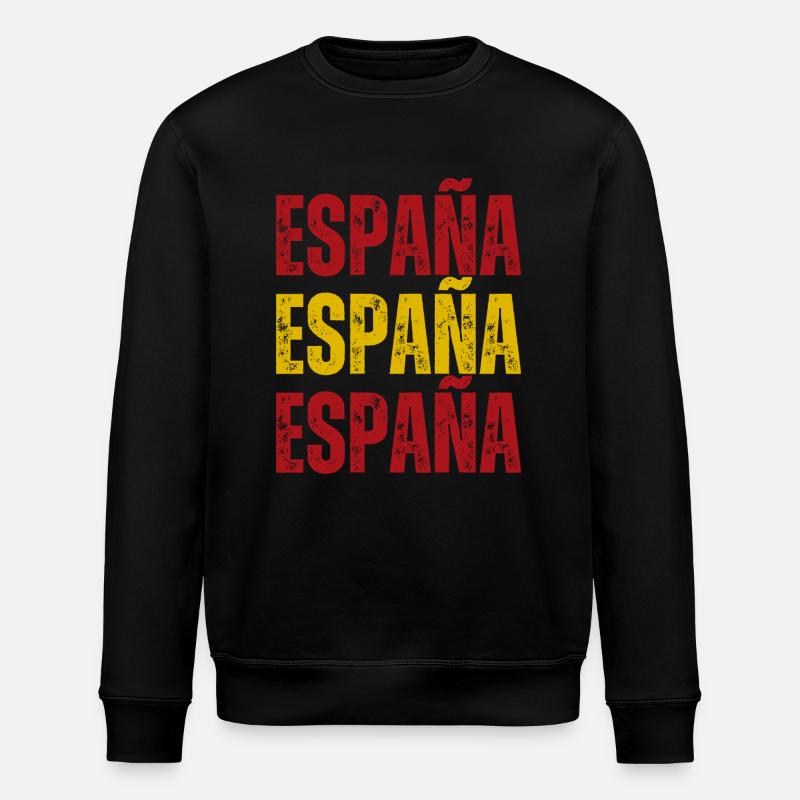 Flagge Spaniens, spanischer Stolz - Stanley/Stella Unisex Bio-Sweatshirt ROLLER - Schwarz