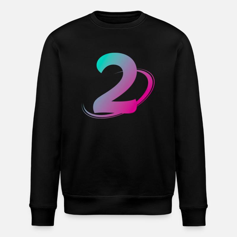 Nummer 2 mehrfarbig - Stanley/Stella Unisex Bio-Sweatshirt ROLLER - Schwarz