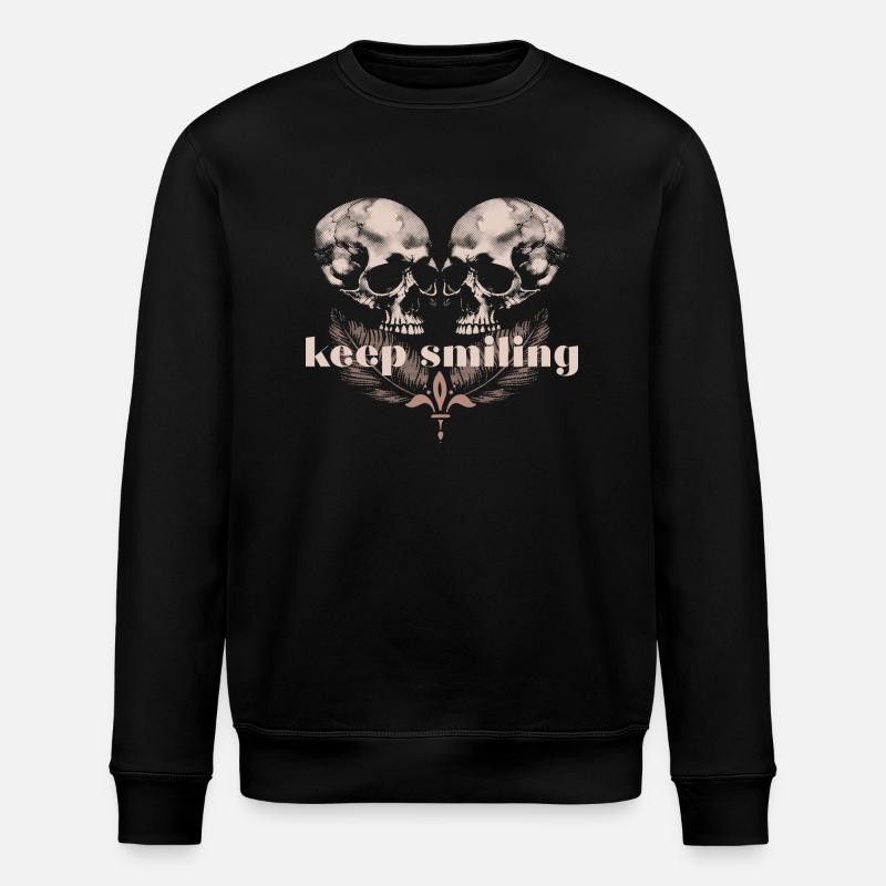 keep smiling - Stanley/Stella Unisex Bio-Sweatshirt ROLLER - Schwarz