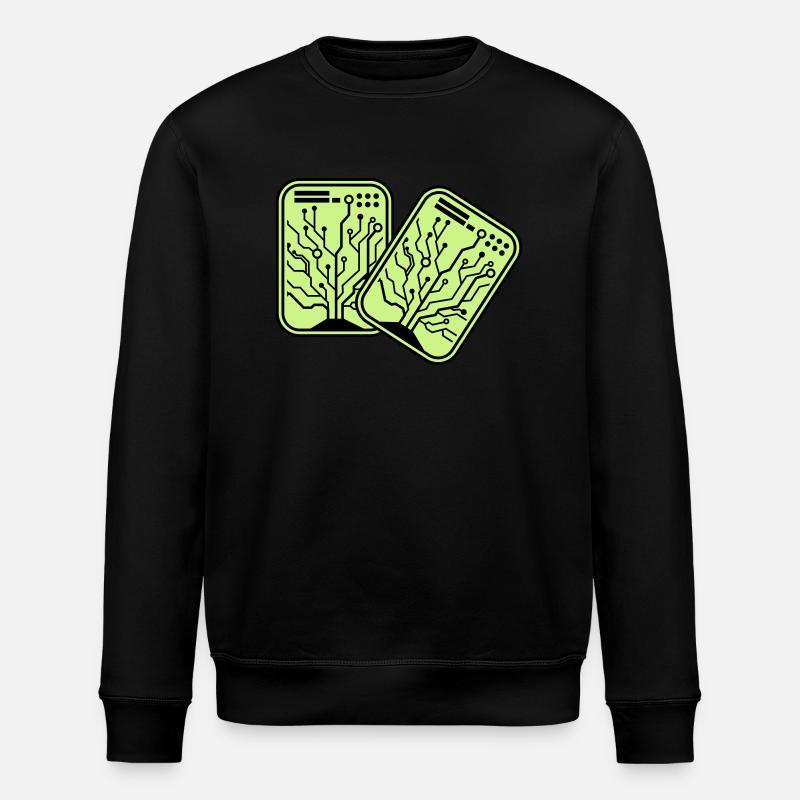 Micro Chip 2 - Stanley/Stella ROLLER Unisex Organic Sweatshirt - black