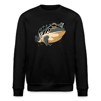 Einzigartige Frosch-Illustration - Stanley/Stella Unisex Bio-Sweatshirt ROLLER - Schwarz - Vorne - Nik (191cm)