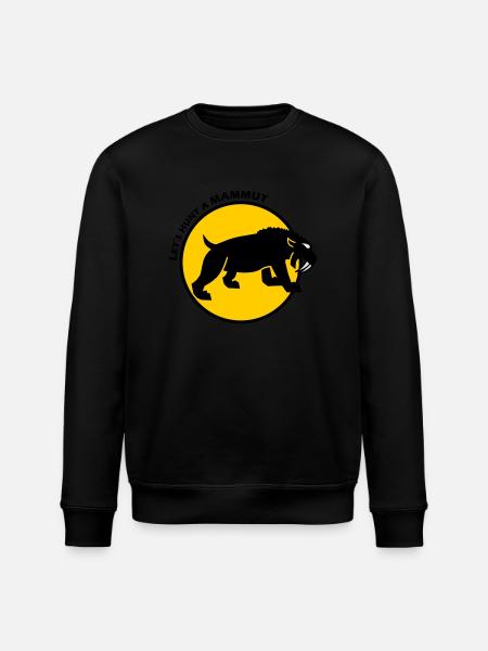 Saber-tooth tiger - Stanley/Stella ROLLER Unisex Organic Sweatshirt - black
