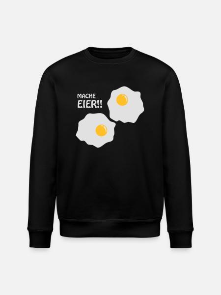 Mache Eier - Stanley/Stella Unisex Bio-Sweatshirt ROLLER - Schwarz