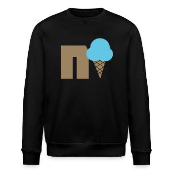 Nice blue - Stanley/Stella ROLLER Unisex Organic Sweatshirt - black - Front - Nik (191cm)