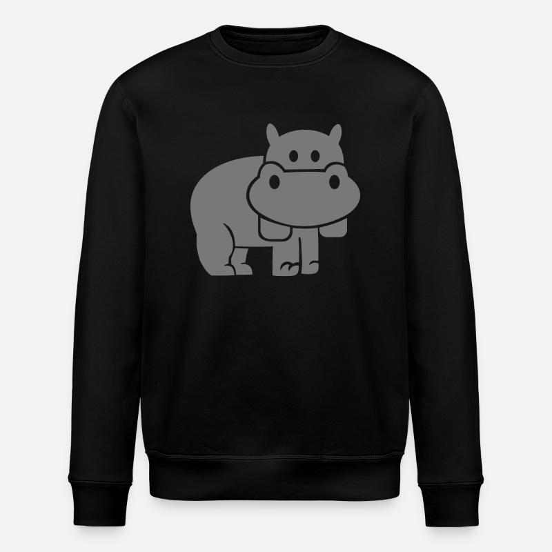Hippo - Stanley/Stella ROLLER Unisex Organic Sweatshirt - black